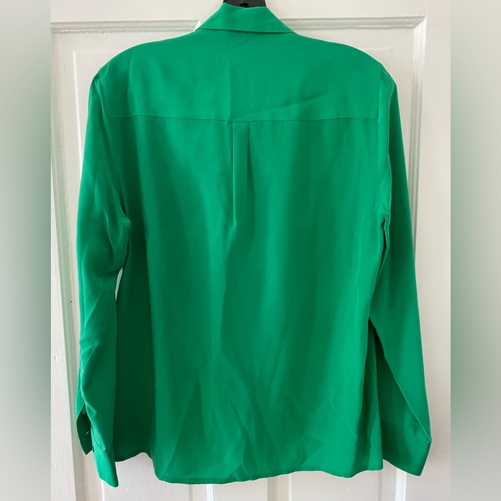 Maje silk blouse, green, small - Picture 6 of 6